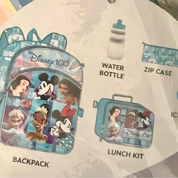 Disney 100th Anniversary Backpack with Blue and Pink Accents - Picture 3 of 3